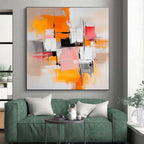 Color Block Abstract Painting with Vibrant Geometry WINK760