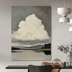 Dramatic Cloud Landscape Abstract Painting for Nature - Inspired Corporate Offices GAB1276