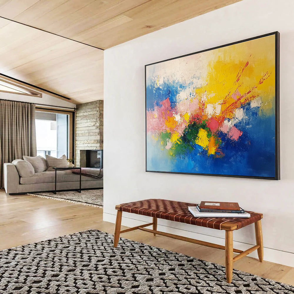 Explosive Color with Dynamic Composition Abstract Painting ABS349