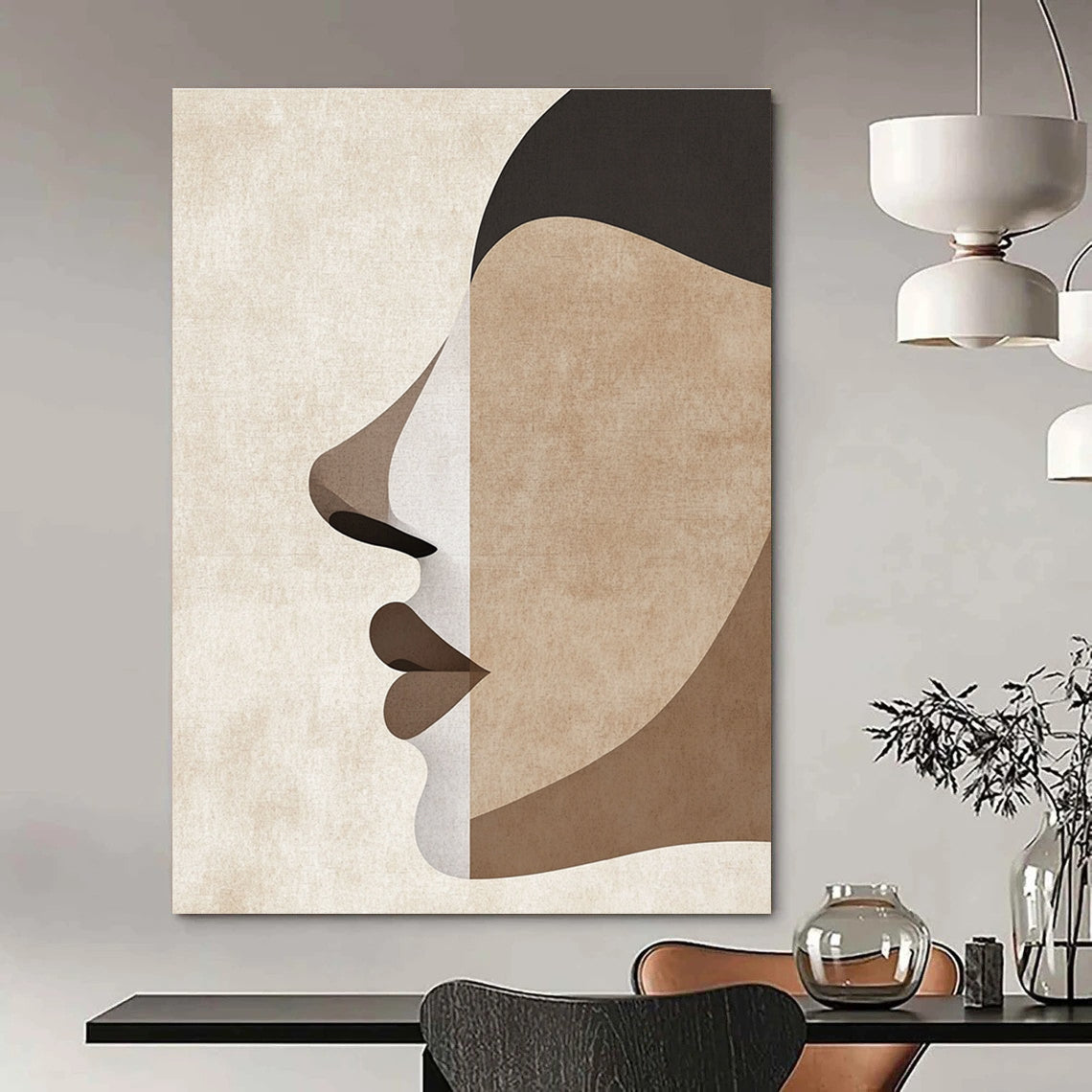 Abstract Face Segments Abstract Painting for Art - Centric Salons GAB1385