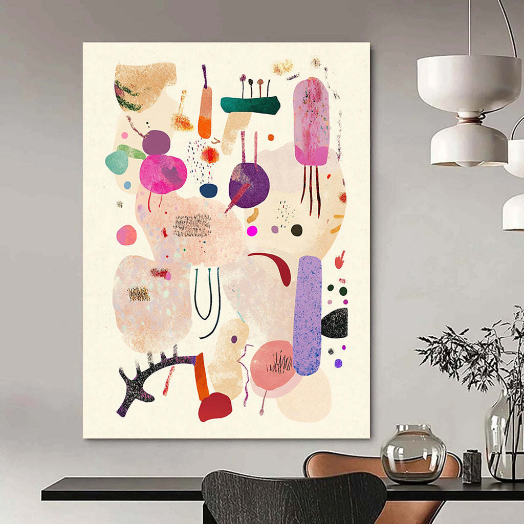 Abstract Shape Collage Art of Whimsical Diversity GAB0187