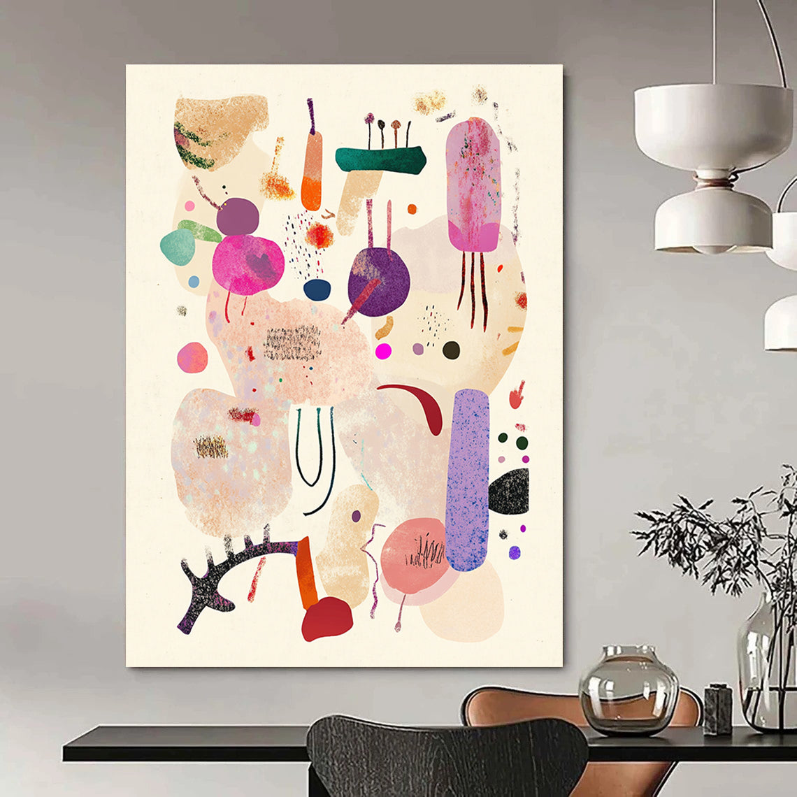 Abstract Shape Collage Art of Whimsical Diversity GAB0187