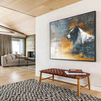 Dog Silhouette Abstract Painting with Textured Background ABS280