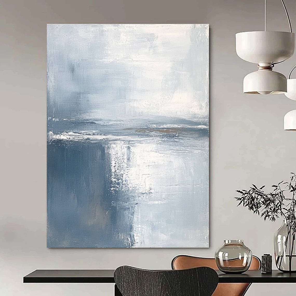 Light Blue Sea - Themed Abstract Painting for Coastal - Inspired Bedrooms GAB0960