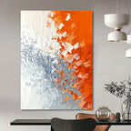 Orange Gray Burst - Dynamic Abstract Painting GAB0639