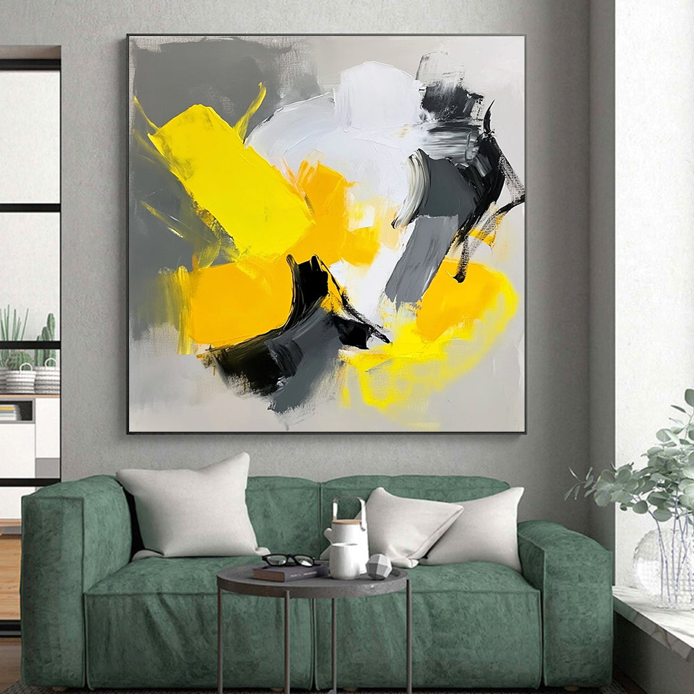 Bright - Contrast Abstract Painting with Cheerful Dynamism WINK809