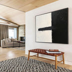 Minimalist Black and White Abstract Painting ABS300