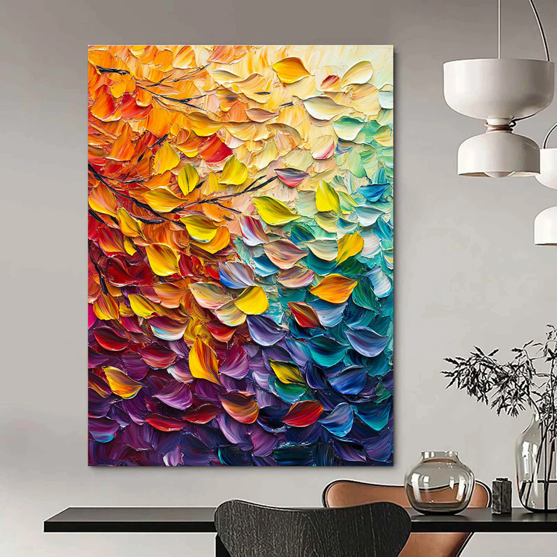 Autumn Leaves Abstract Painting for Seasonal - Decor Cafes GAB1324