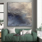 Silver Textured Gradient Painting with Industrial Glamour WINK066