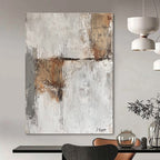 Textured Gray Abstract Painting for Industrial - Styled Lofts GAB1069