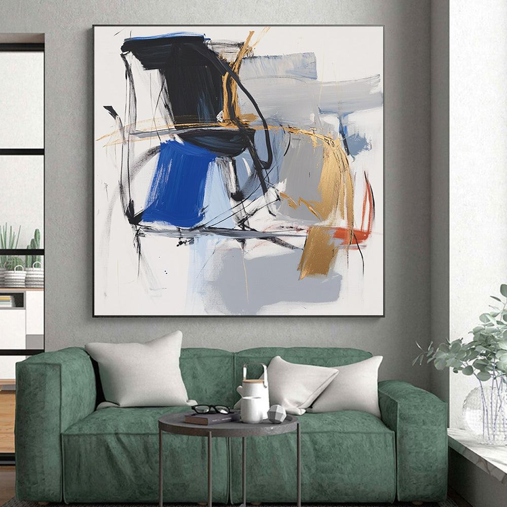 Color - Accented Abstract Painting with Dynamic Energy WINK804