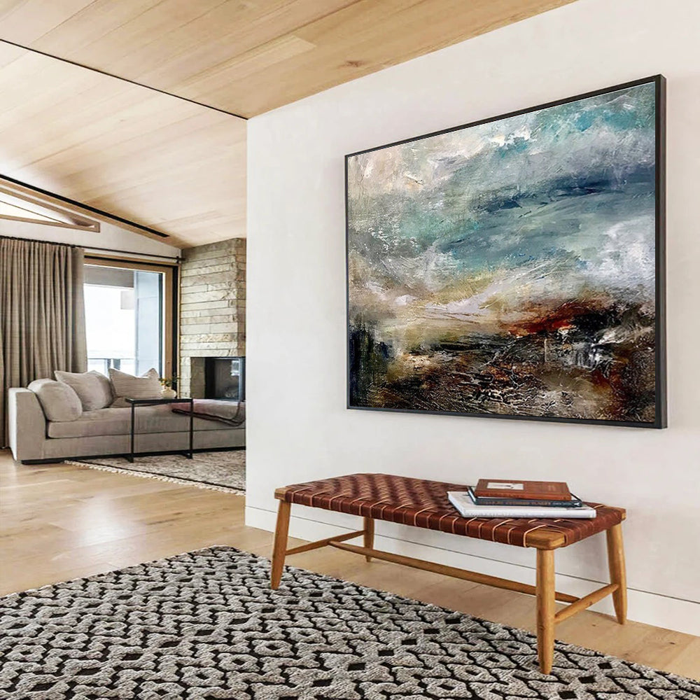 Textured Sea Abstract Painting for Art - Lovers’ Spaces YHT015