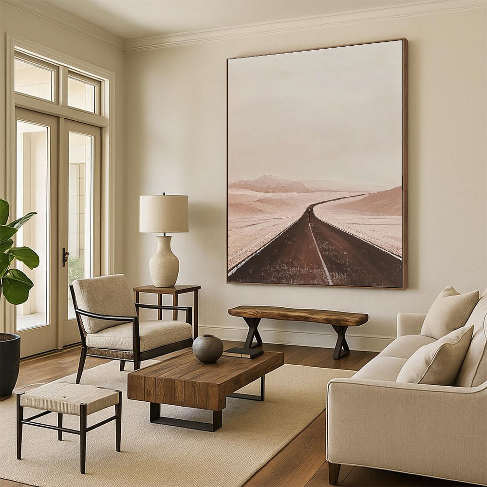 Desert Road Minimalist Landscape Abstract Painting GAB0327