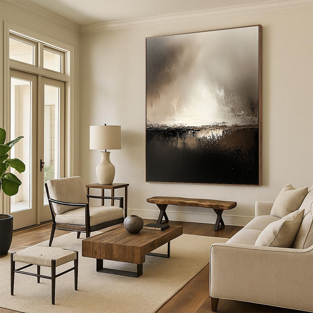 Subtle Abstract Landscape Painting for Sophisticated Lounges GAB1118