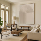 Curved Lines Relief Textured Abstract Painting for Contemporary Interiors GAB1501