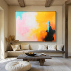 Vibrant Color Explosion Abstract Painting with Energetic Brushstrokes ABS413