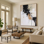 Neutral Abstract Composition Painting with Timeless Sophistication WINK409