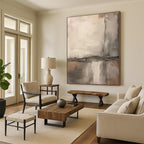 Neutral Toned Textured Abstract Painting for Timeless Interiors HENG443