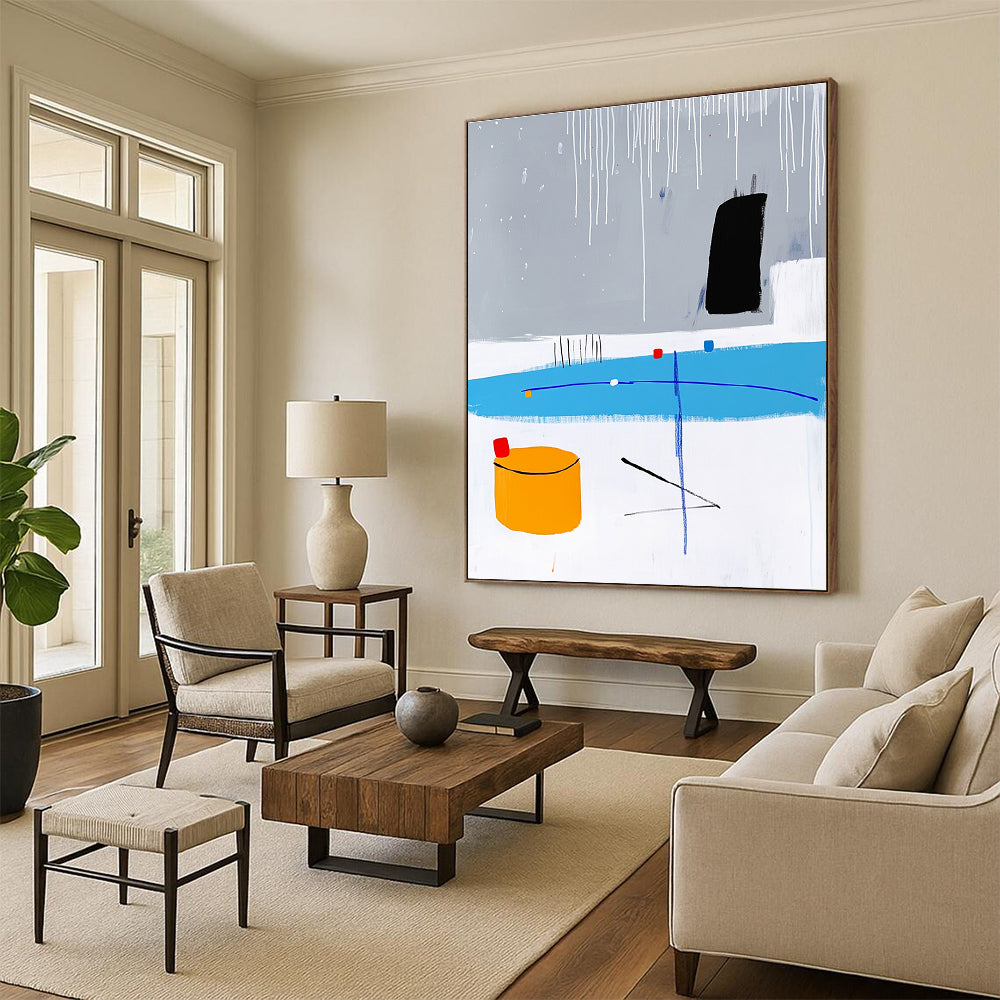 Colorful Abstract Shapes Abstract Painting for Creative Studio Lounges GAB1389