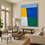 Color - Blocked Simplicity Abstract Painting with Vibrant Clarity WINK219