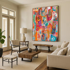 Orange - Toned Abstract Collage - Eclectic Mixed - Media Art GAB0383