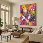 Splatter Color Abstract Painting with Energetic Chaos WINK301