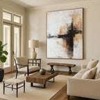 Cross - Shaped Abstract Painting with Understated Drama WINK339