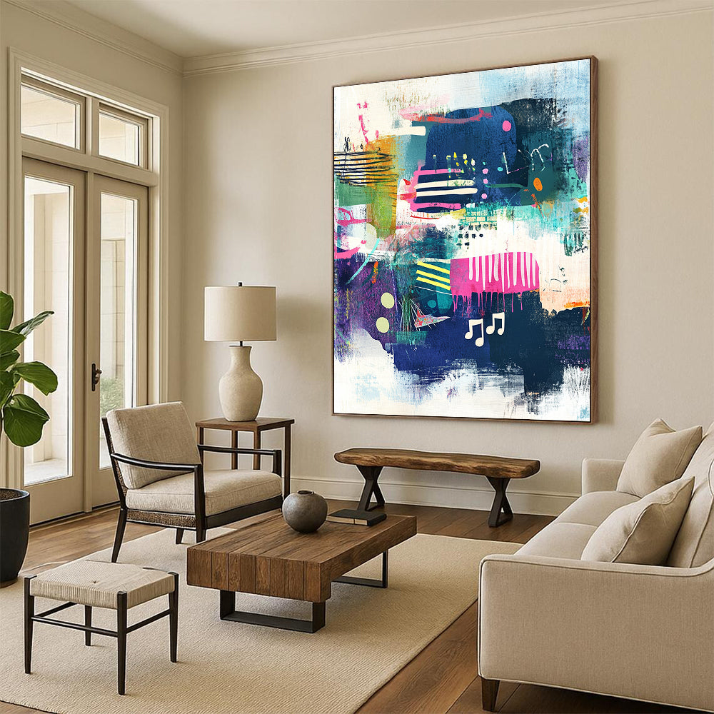 Music - Themed Abstract Painting for Creative Music Studios GAB1043