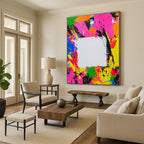 Bold Color Splash Abstract Painting with Explosive Energy WINK597