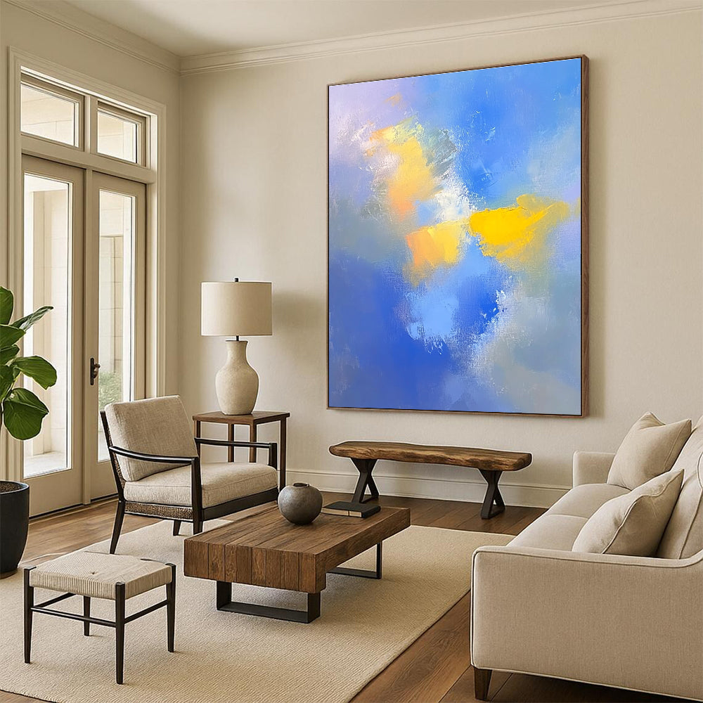 Soft Color Blend Abstract Painting with Calming Hues WINK598