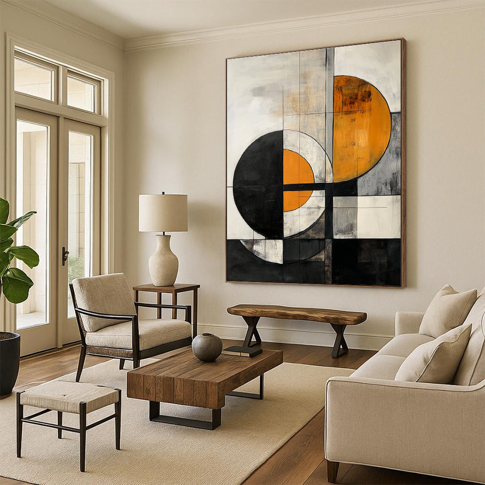 Overlapping Circle Abstract - Symmetrical Abstract Painting GAB0659