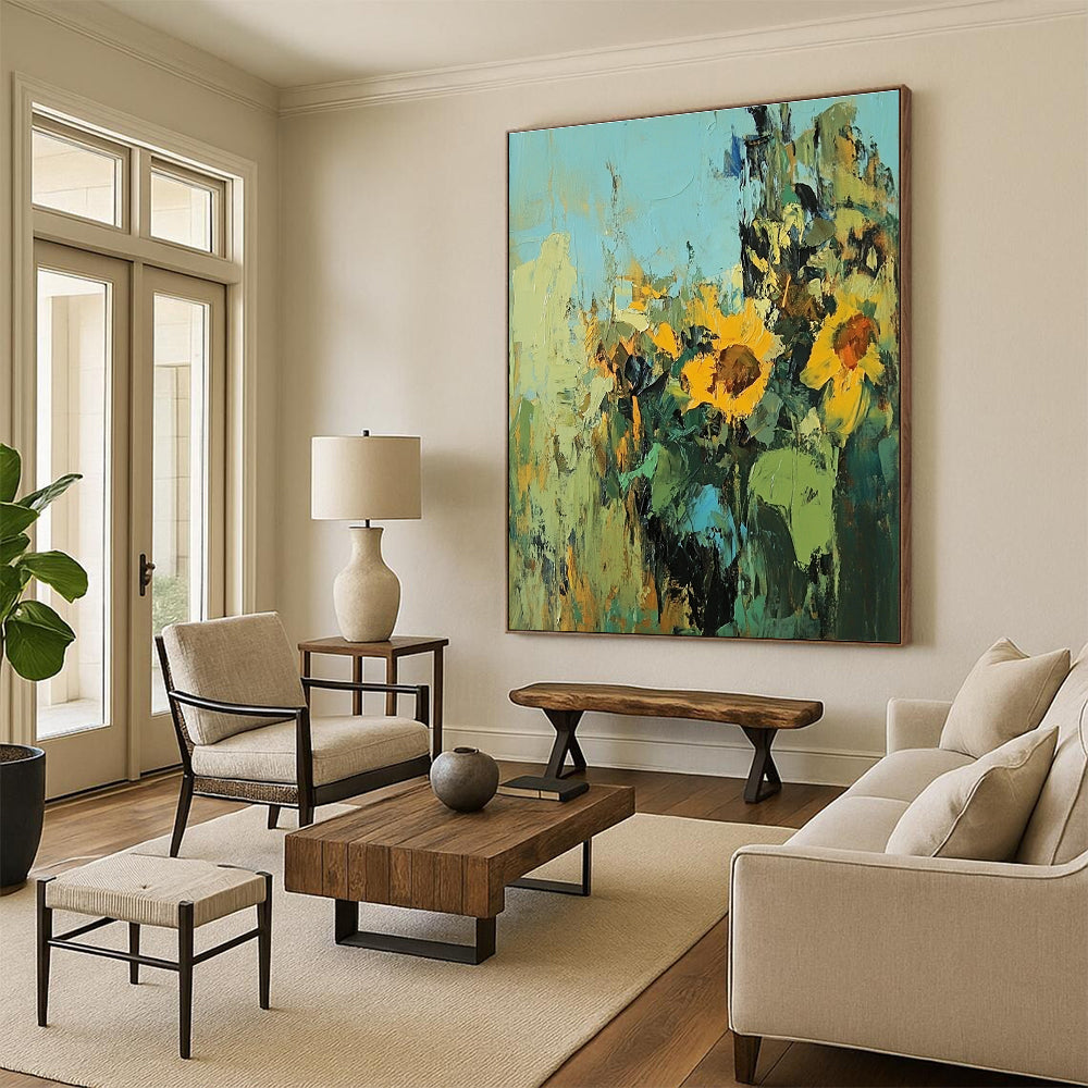 Sunflower Abstract Painting for Cheerful Kitchens GAB0796