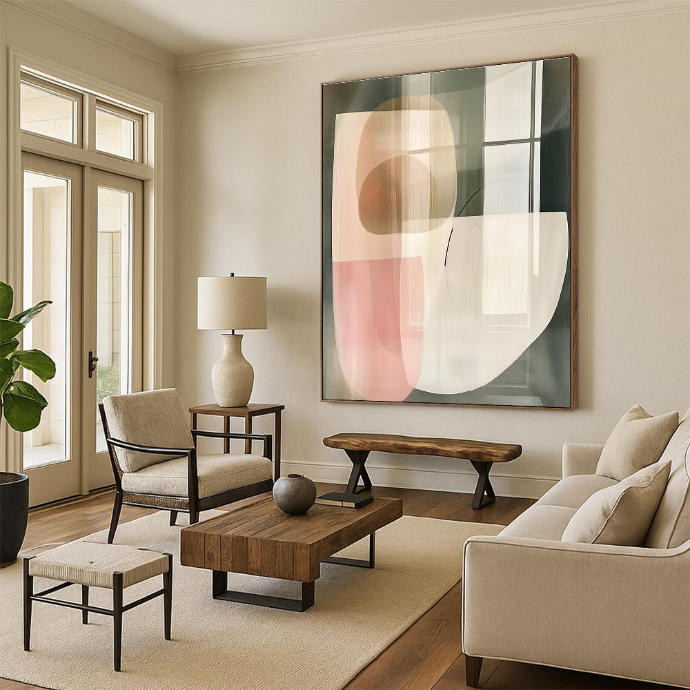 Transparent Abstract Shapes Painting with Delicate Charm WINK746