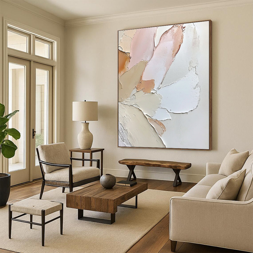 Pastel Abstract Layers Painting with Soft Elegance WINK404