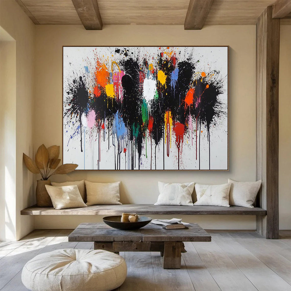 Color Splash Abstract Painting for Creative Studios YHT193