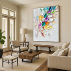 Textured Flower Burst - 3D Floral Abstract Painting GAB0635