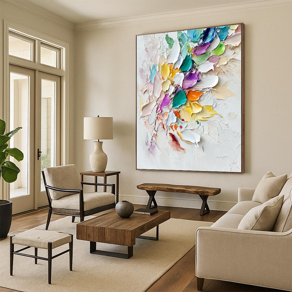 Textured Flower Burst - 3D Floral Abstract Painting GAB0635