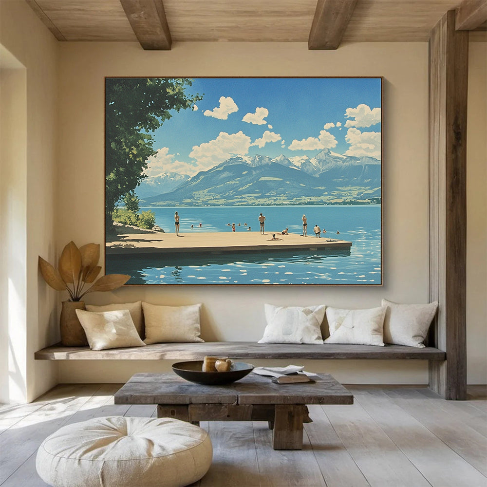 Lakeside Summer Scene  Serene Leisure ABS063