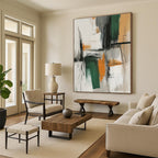 Minimalist Line Abstract Painting with Subtle Tones WINK817
