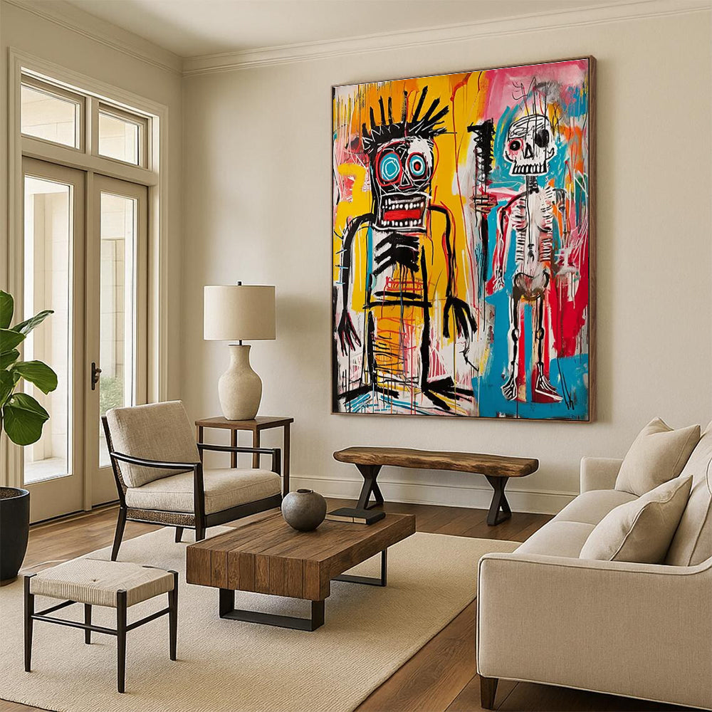 Abstract Figure Duo Painting for Alternative Art Spaces HENG099