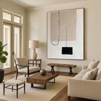 Minimalist Hanging Shapes Abstract Painting with Quiet Simplicity WINK152