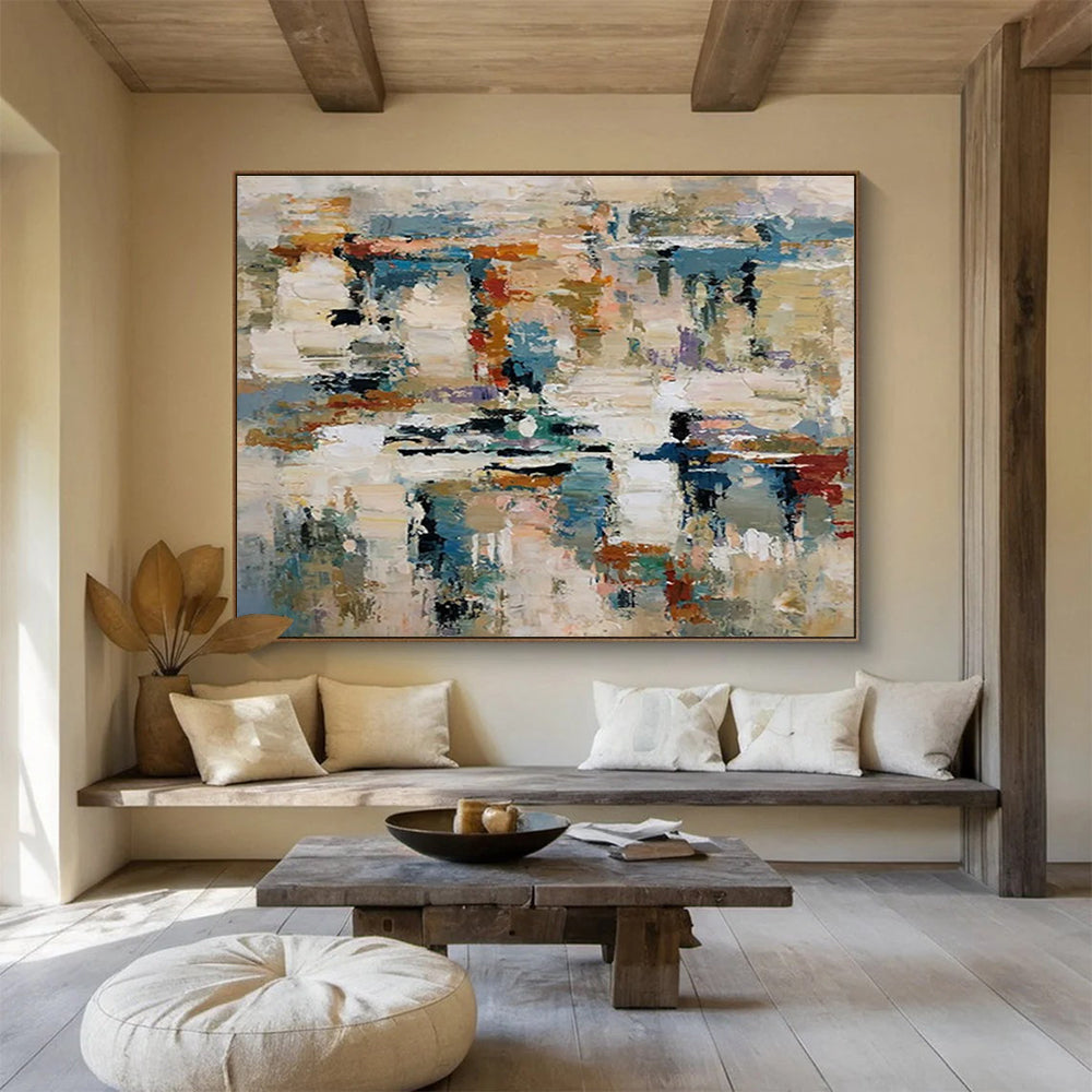 Colorful Abstract Mosaic Painting for Vibrant Interiors YHT012