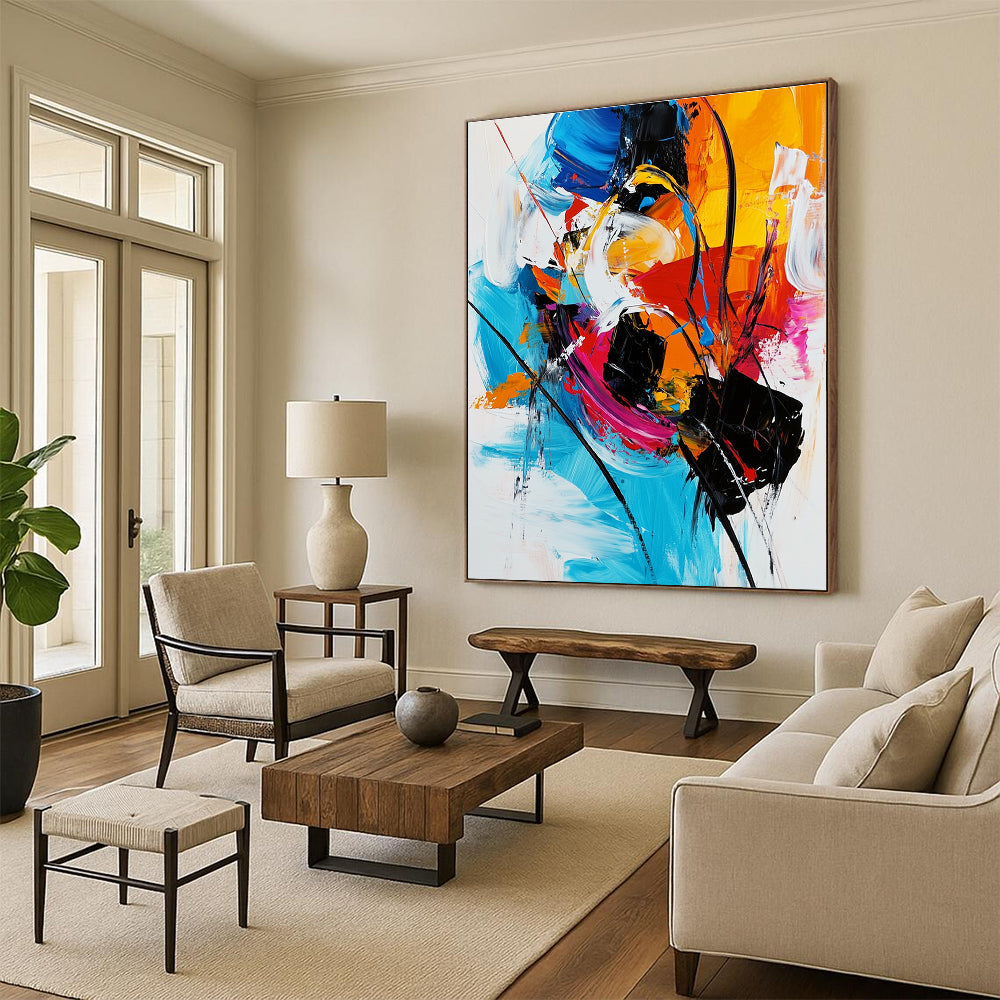 Colorful Abstract Energy Painting for Dynamic Offices GAB0760