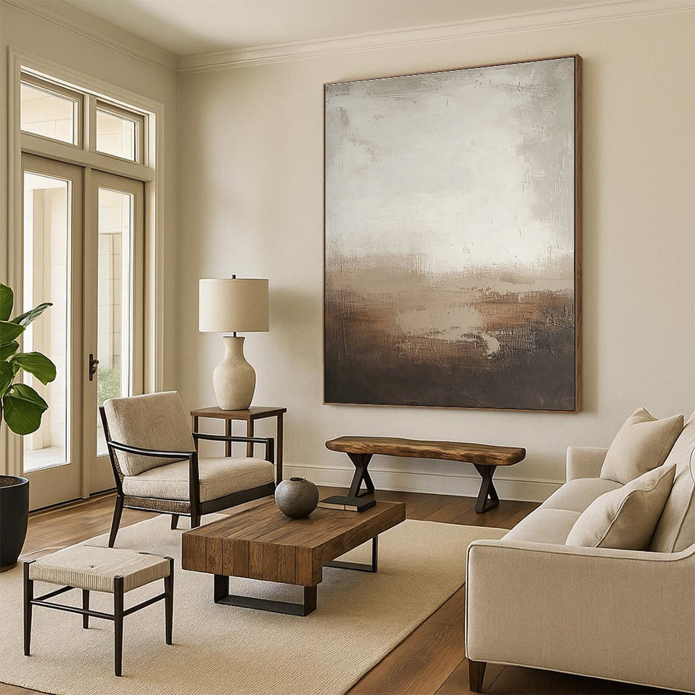 Subtle Tonal Gradient Abstract Painting with Calm Nuance WINK250