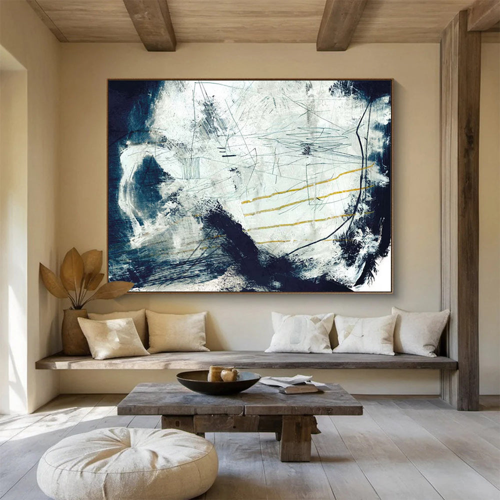 Dynamic Strokes Abstract Painting for Creative Studios YHT141