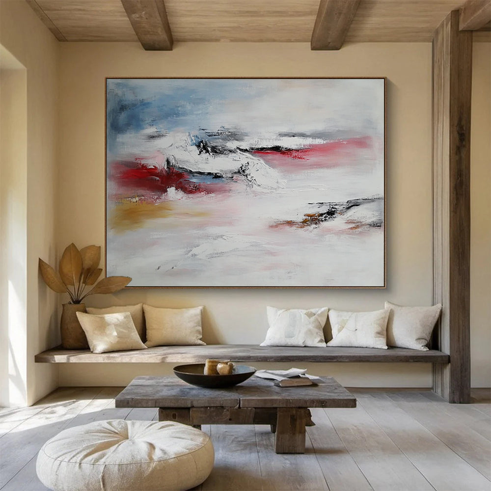Soft Color Abstract Landscape with Gentle Textures Abstract Painting ABS333