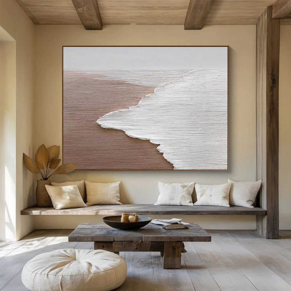 Beach Wave Abstract Painting for Coastal Homes YHT178