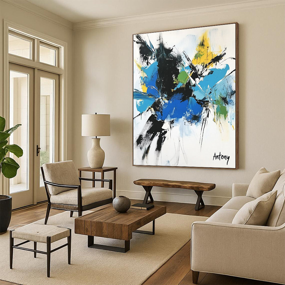 Colorful Abstract Splash - Energetic Expressionist Abstract Art GAB0472