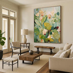 Textured Floral Bouquet Painting for Botanical - Inspired Spaces HENG319