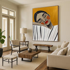 Sleeping Woman Abstract Painting for Minimalist Bedrooms GAB1023